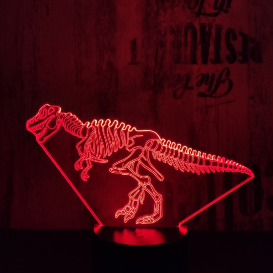Dinó csontváz 7 színű 3D led lámpa