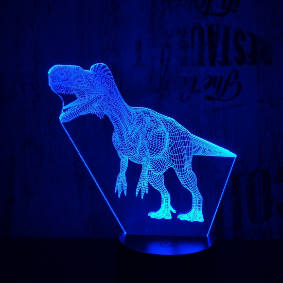 Tarajos dinó 2 7 színű 3D led lámpa