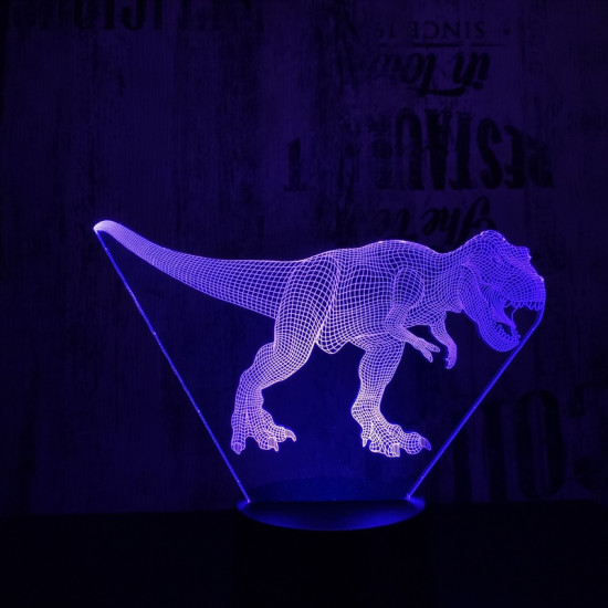 T-Rex 8 7 szinű   3D led lámpa