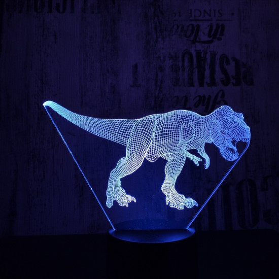 T-Rex 8 7 szinű   3D led lámpa