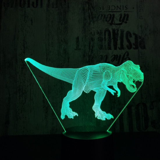 T-Rex 8 7 szinű   3D led lámpa