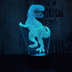T-Rex 7 7 színű 3D led lámpa