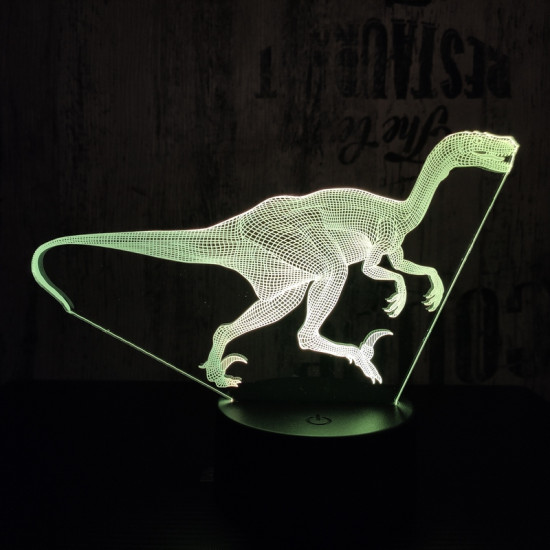Halticosaurus 7 színű 3D led lámpa