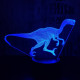 Halticosaurus 7 színű 3D led lámpa