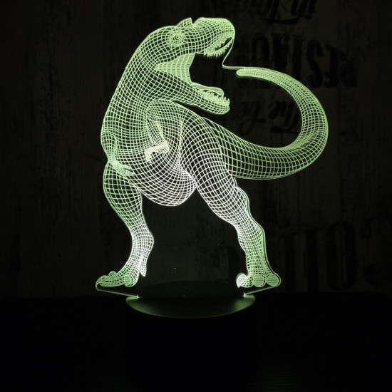 T-Rex 2 7 színű 3D led lámpa