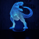 T-Rex 2 7 színű 3D led lámpa