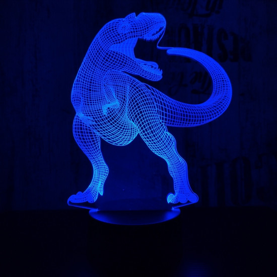 T-Rex 2 7 színű 3D led lámpa