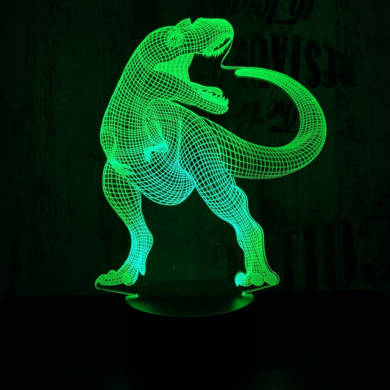 T-Rex 2 7 színű 3D led lámpa