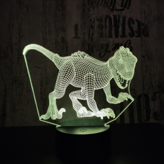 Indoraptor 2 7 színű 3D led lámpa