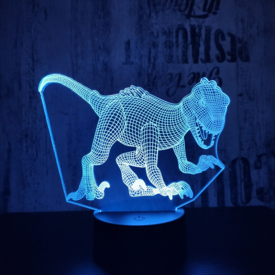 Indoraptor 2 7 színű 3D led lámpa