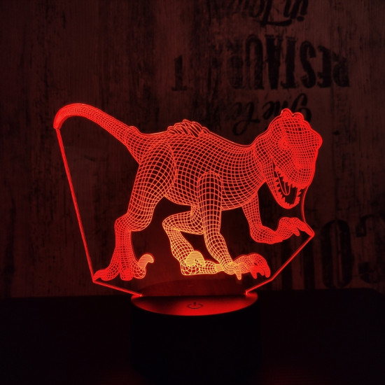 Indoraptor 2 7 színű 3D led lámpa