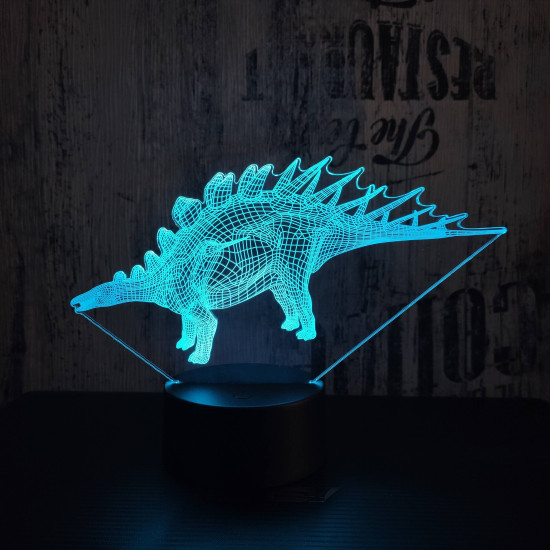 Stegosaurus 4 7 színű 3D led lámpa