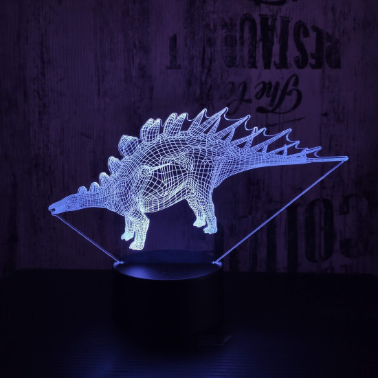 Stegosaurus 4 7 színű 3D led lámpa