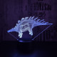 Stegosaurus 4 7 színű 3D led lámpa