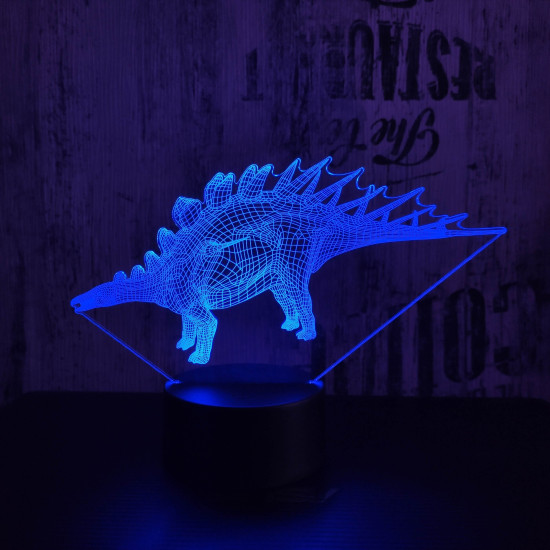 Stegosaurus 4 7 színű 3D led lámpa