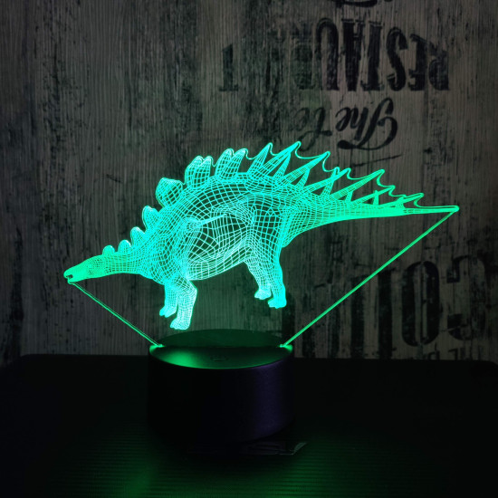 Stegosaurus 4 7 színű 3D led lámpa