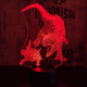 Carnotaurus vadászik  7 színű 3D led lámpa