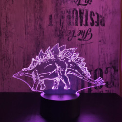 Stegosaurus 3 7 színű 3D led lámpa