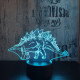 Stegosaurus 3 7 színű 3D led lámpa