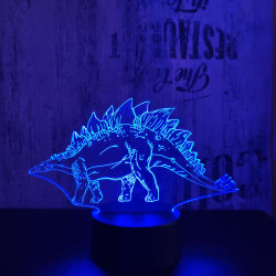 Stegosaurus 3 7 színű 3D led lámpa