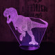 T-Rex 6 7 színű 3D led lámpa