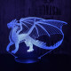 Sárkány 6 7 színű 3D led lámpa