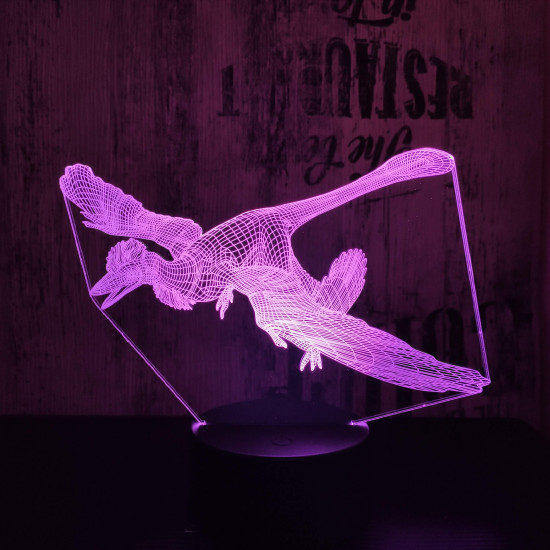 Archaeopteryx 7 színű 3D led lámpa