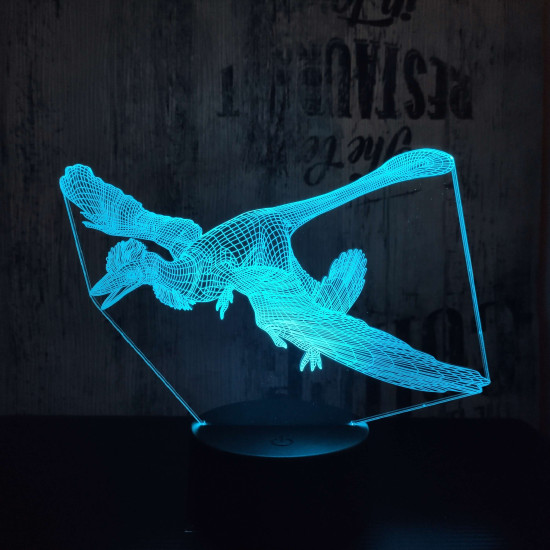 Archaeopteryx 7 színű 3D led lámpa