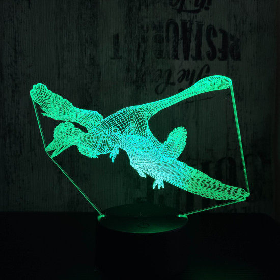 Archaeopteryx 7 színű 3D led lámpa