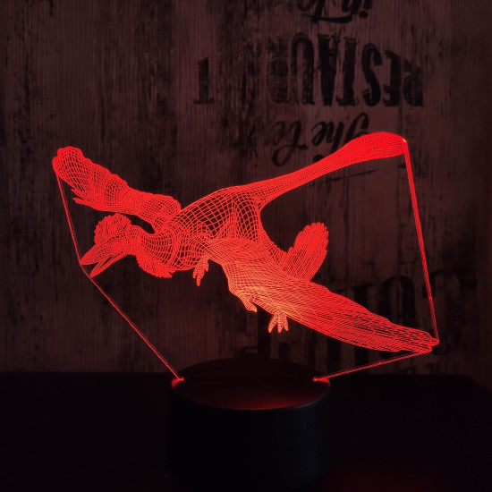 Archaeopteryx 7 színű 3D led lámpa
