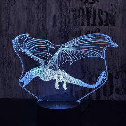 Repülő sárkány 2  7 színű 3D led lámpa
