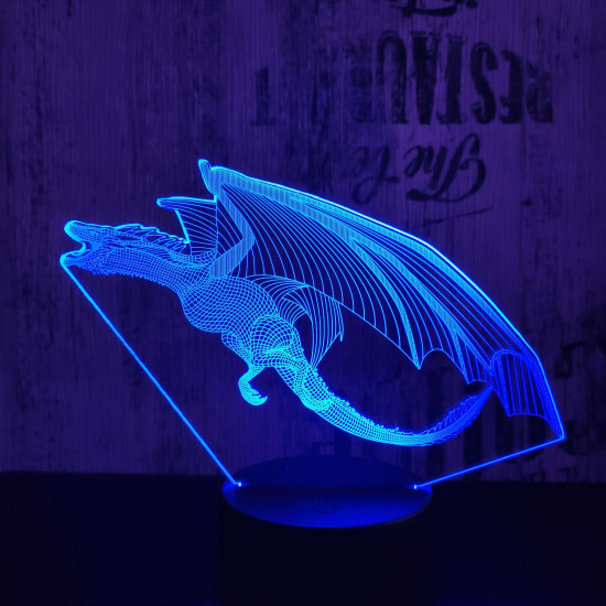 Repülő sárkány  7 színű 3D led lámpa