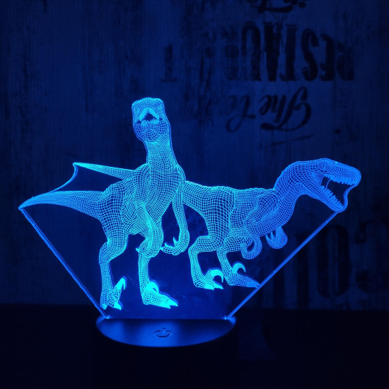 Két Raptor 7 színű 3D led lámpa