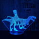 Két Raptor 7 színű 3D led lámpa