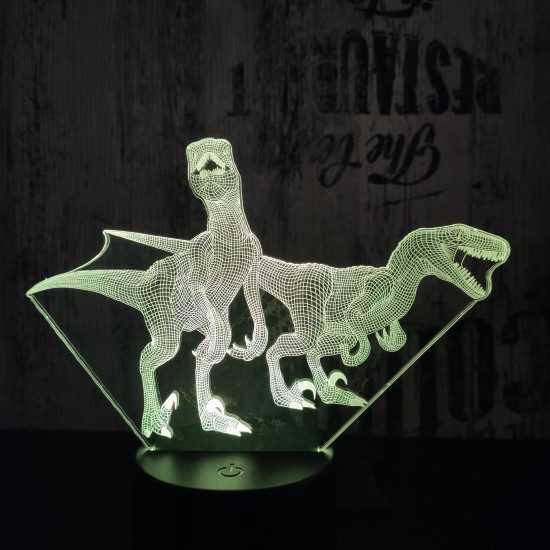 Két Raptor 7 színű 3D led lámpa