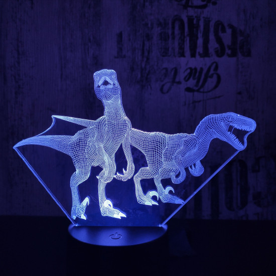 Két Raptor 7 színű 3D led lámpa