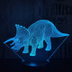 Triceratops 4 7 színű 3D led lámpa