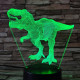T-Rex 10 7 színű 3D led lámpa