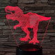 T-Rex 10 7 színű 3D led lámpa