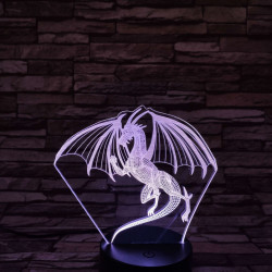 Repülő sárkány 7 színű 3D led lámpa