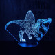 Spinosaurus mecha 7 színű 3D led lámpa