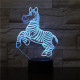 Zebra 7 színű 3D led lámpa