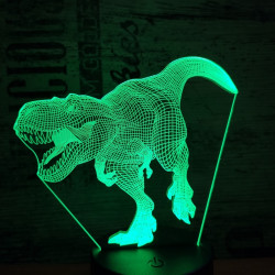 T Rex 7 színű 3D led lámpa