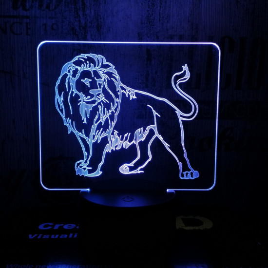 Oroszlán 3D led lámpa