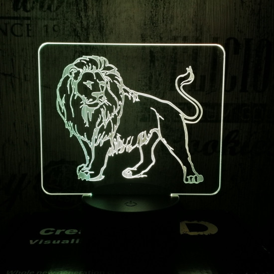 Oroszlán 3D led lámpa