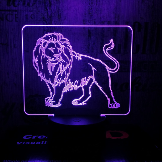 Oroszlán 3D led lámpa