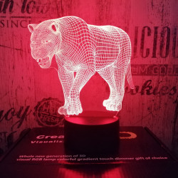 Leopárd 7 színű 3D led lámpa