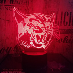Macska fej 3D led lámpa