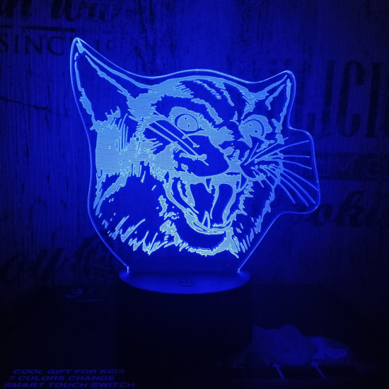 Macska fej 3D led lámpa