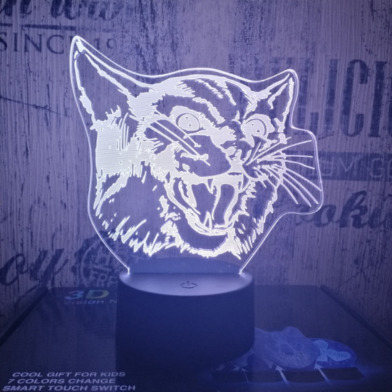 Macska fej 3D led lámpa
